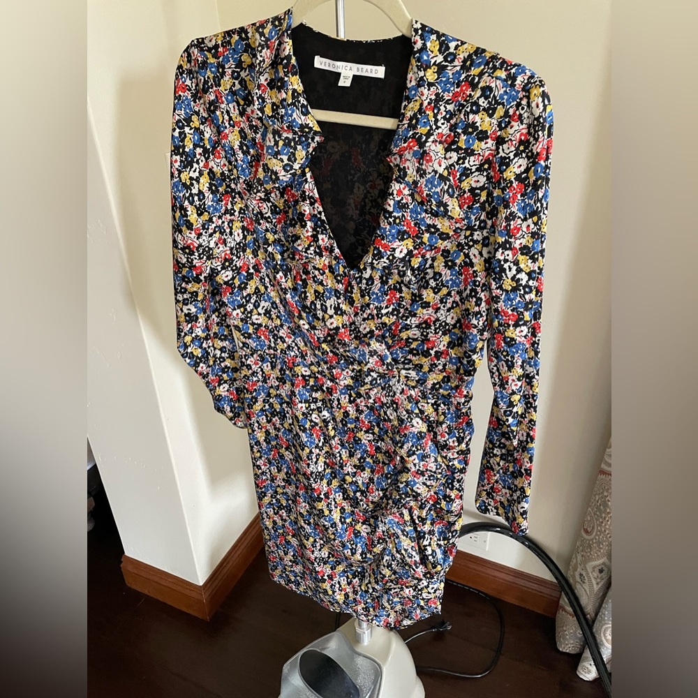 Veronica Beard-Floral Silk Mini Dress